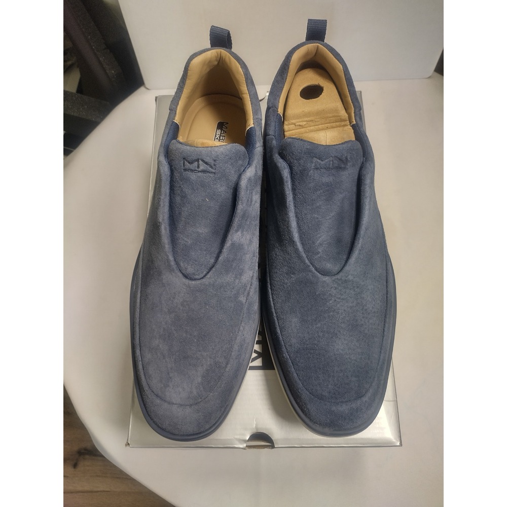 Mark Nason Skechers Glide Cell-Felixx Navy Suede Slip On Mens 12 205089/NVY
